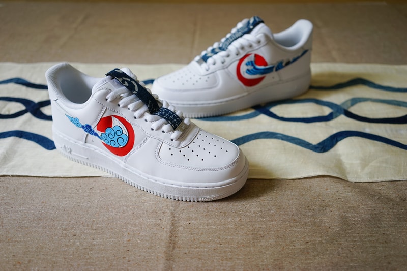 The Flying Hawk Studio Air Force 1 Custom simple union air force 1 ukiyo e hand drawn bespoke 