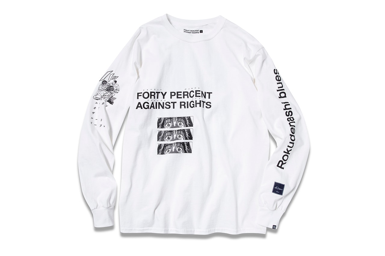 FORTY PERCENTS AGAINST RIGHTS FPAR bastard BLUES x offshore tokyo Tetsu Nishiyama Manga T Shirt Collection Capsule Collaboration Japan Drop Spring Summer 2019 SS19 Long Sleeve