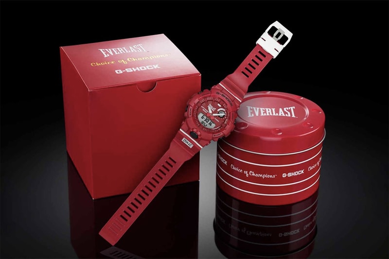 G-Shock x Everlast Casio Watch Timepiece Collaboration Boxing Gear Company GBA-800 G-SQUAD Series Bluetooth Smartphone Function 