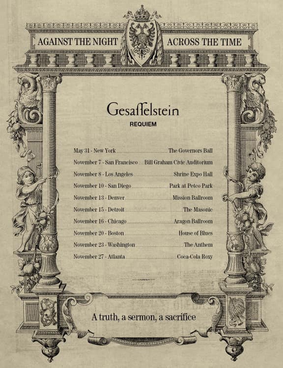 Gesaffelstein Announces 2019 North American Tour 'Requiem' New York San Francisco Los Angeles San Diego Denver Detroit Chicago Boston Washington Atlanta the dark prince mike levy techno tech house 'hyperion' 