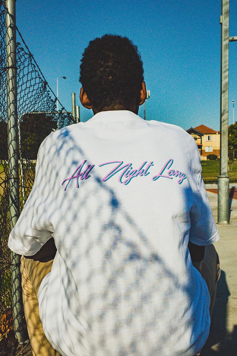 Gimme 5 "All Night Long" Capsule Collection 1980s Release T-Shirt Drop Michael Kopelman Lionel Richie Bauhaus Art Geometric Luther Vandross Graphic Retro