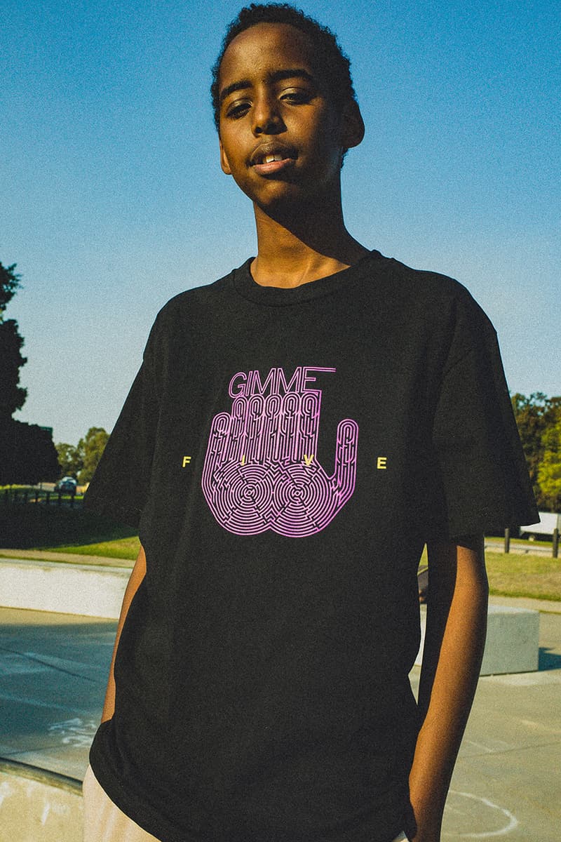 Gimme 5 "All Night Long" Capsule Collection 1980s Release T-Shirt Drop Michael Kopelman Lionel Richie Bauhaus Art Geometric Luther Vandross Graphic Retro