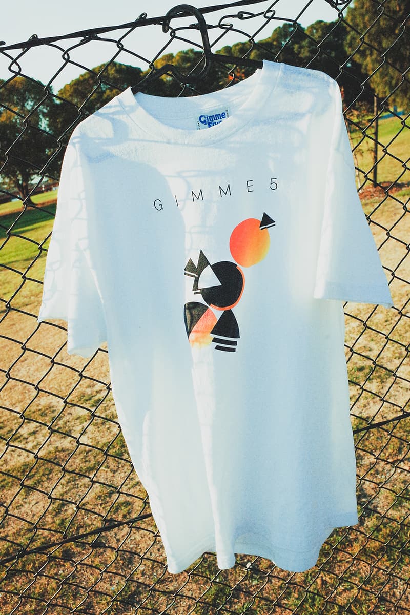 Gimme 5 "All Night Long" Capsule Collection 1980s Release T-Shirt Drop Michael Kopelman Lionel Richie Bauhaus Art Geometric Luther Vandross Graphic Retro