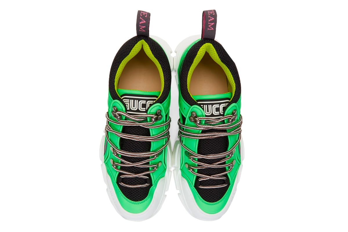 gucci lime green sneakers