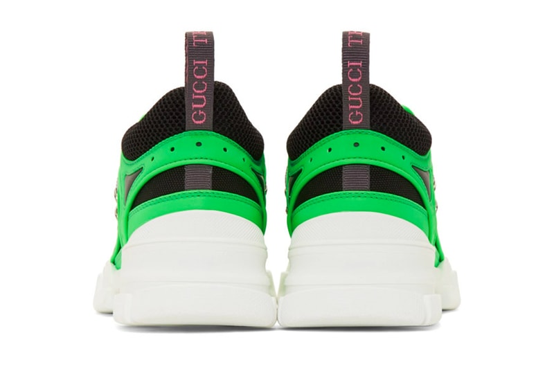Gucci Neon Green Flashtrek Sneakers footwear kicks shoes Italian Footwear boots hiking shoes GG Gucci Fashion 