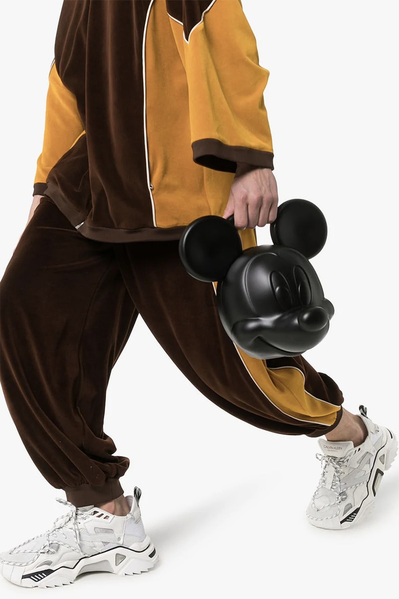 Gucci x Mickey Mouse Top Handle Bag Browns $4500 USD Accessory Drop 90th Anniversary Enamel Crafted Italy Motif Face Limited Edition Piece Release Date Information BROWNS FASHION Cop Now