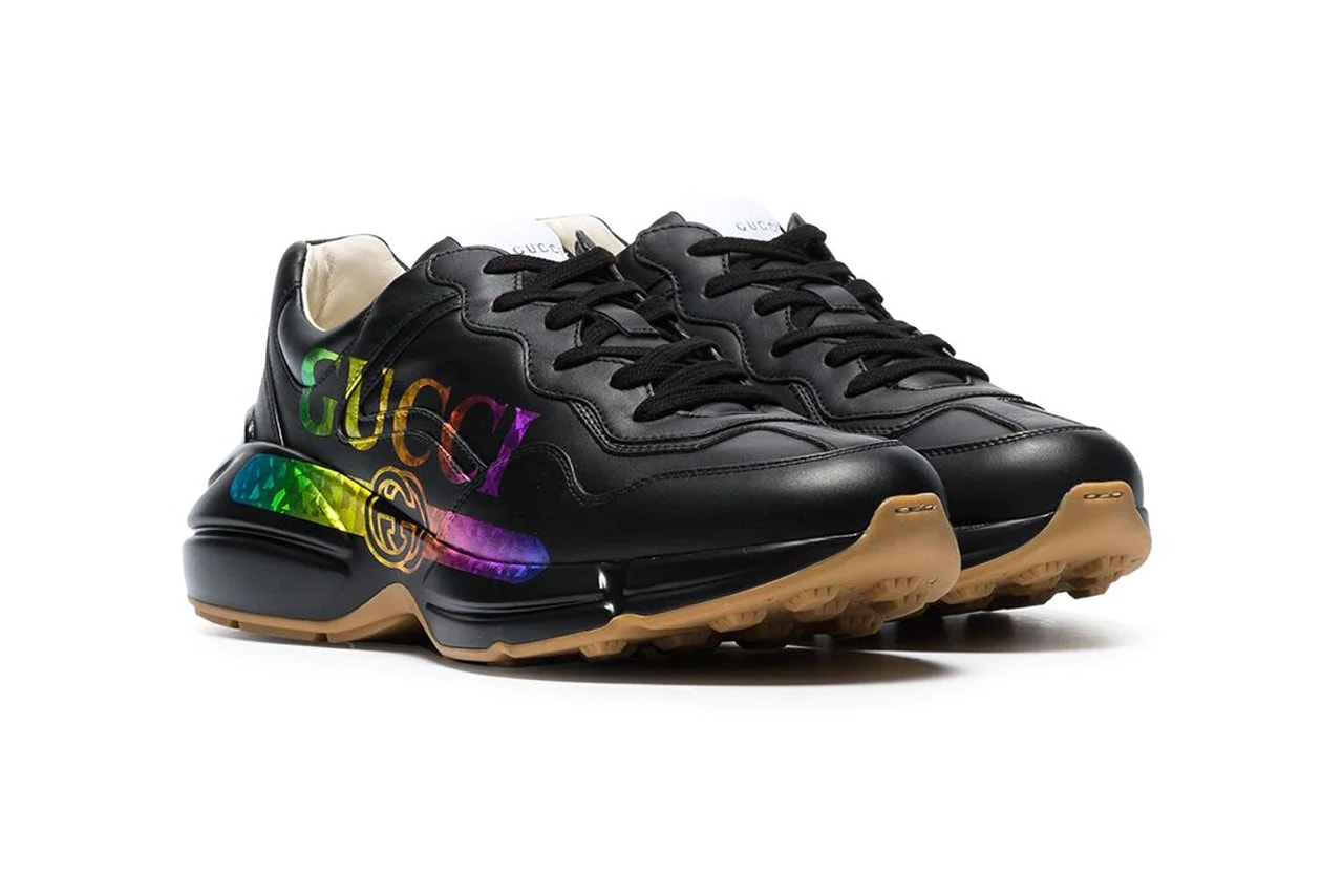 gucci rhyton logo multicolor sneakers release