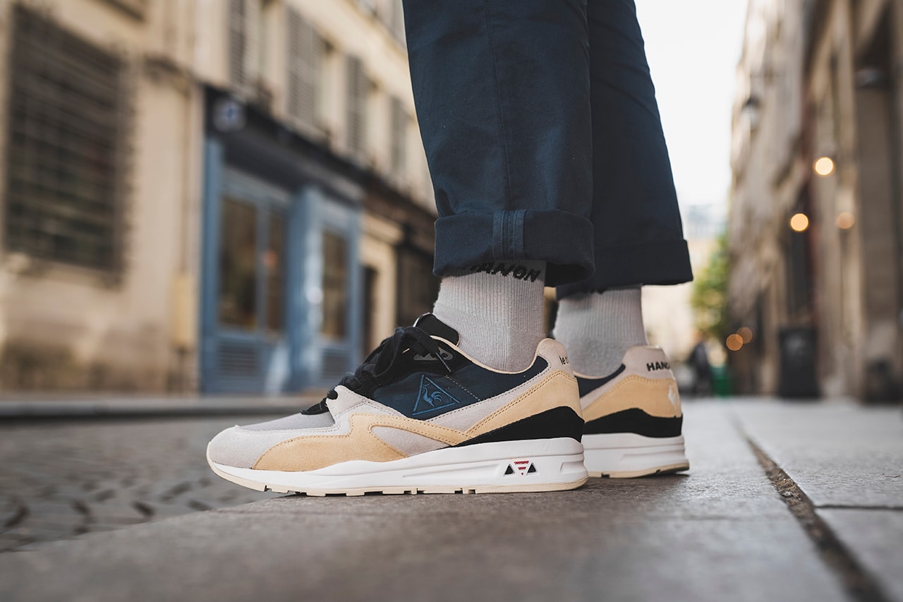 HANON x Le Coq Sportif LCS R800 'The Good Agreement' MIF Made in France Bon Accord Angers French Scotland Suede Sneaker Release Collaboration Drop Date Information Raffle Sign Up Now Where to Buy Limited Edition 