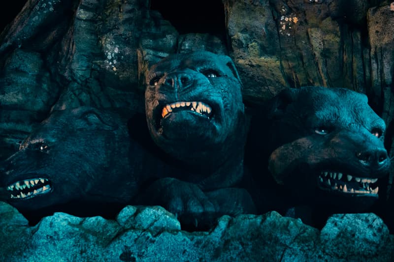 Harry Potter’s Fluffy In Hagrid’s Magical Creatures Ride Universal Orlando Resort three-headed dog 3 head j.k. rowling wingardium leviosa