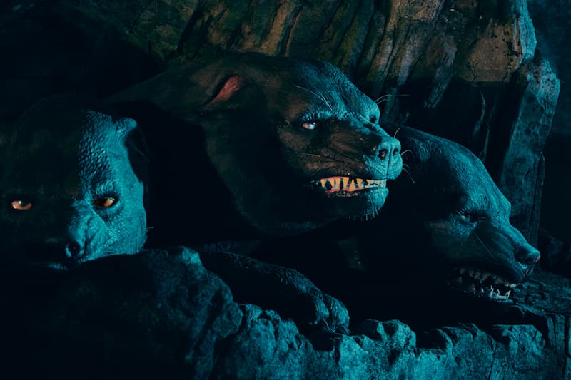 Harry Potter’s Fluffy In Hagrid’s Magical Creatures Ride Universal Orlando Resort three-headed dog 3 head j.k. rowling wingardium leviosa