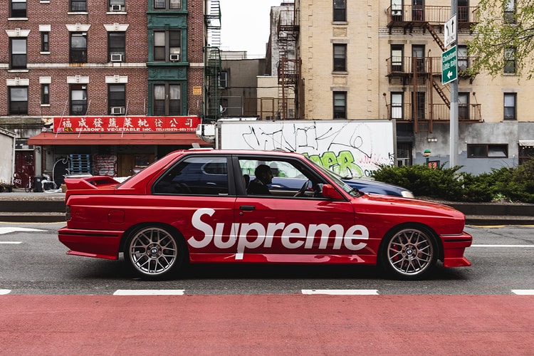 Supreme x Hot Wheels Inspired a 1:1 Scale Version of the Collaborative BMW E30 M3