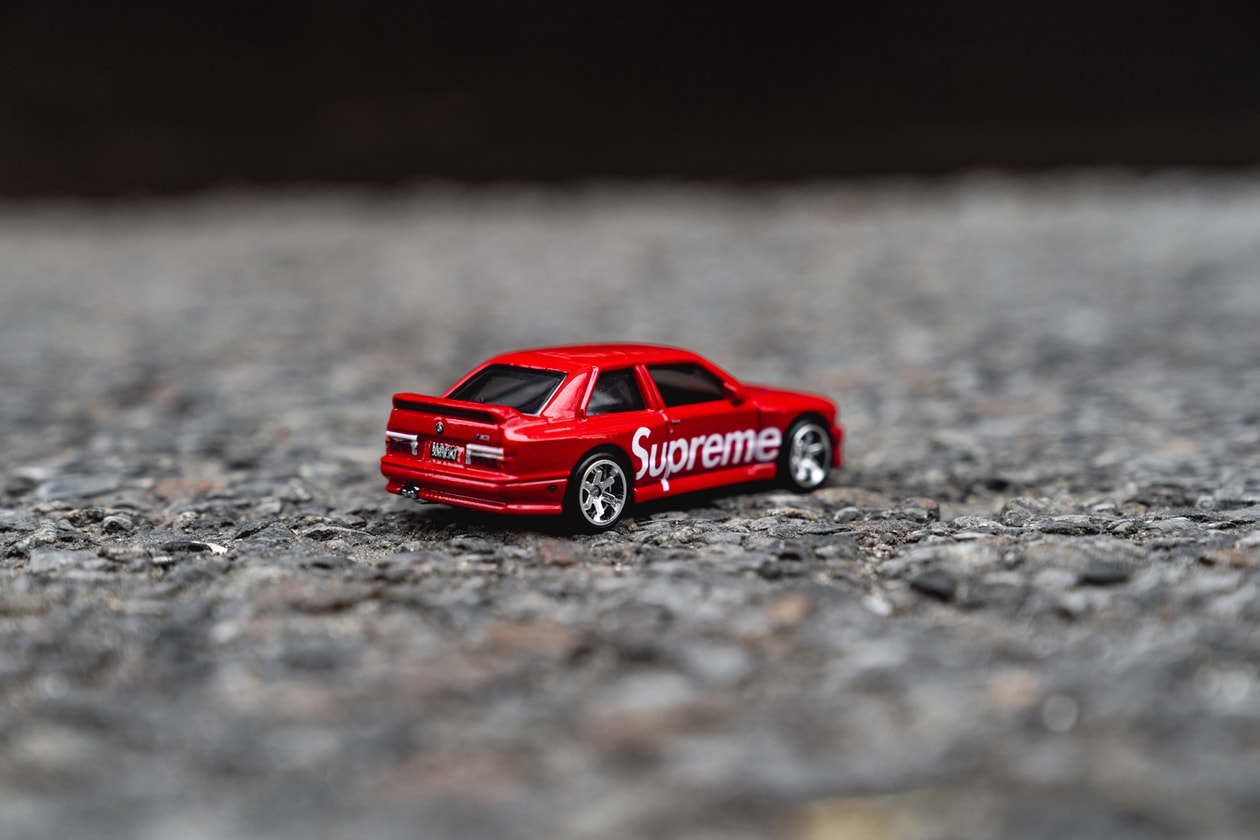 Supreme BMW M3 E30 Hot Wheels and Full Size Model Red Bimmer Wide Body Eric Whiteback Photoshoot