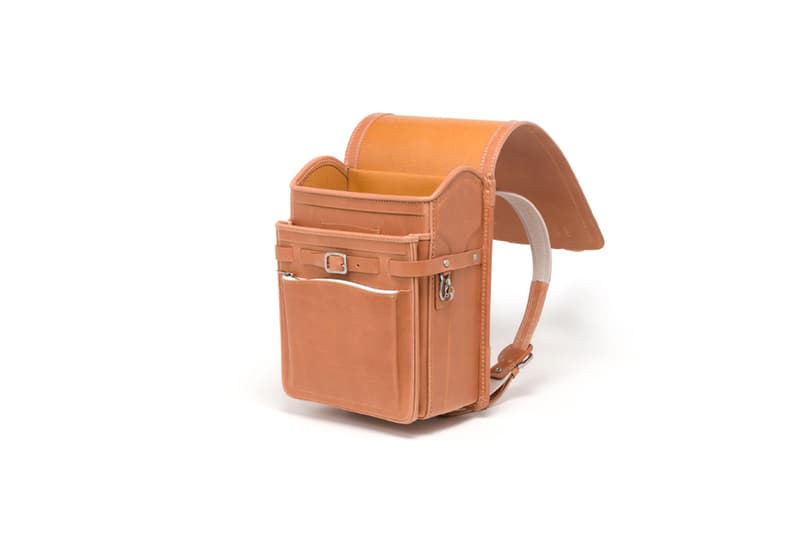 Hender Scheme Japanese School Bag Release Info leather & faux leather natural color black cowhide drop date price