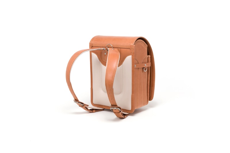 Hender Scheme Japanese School Bag Release Info leather & faux leather natural color black cowhide drop date price 