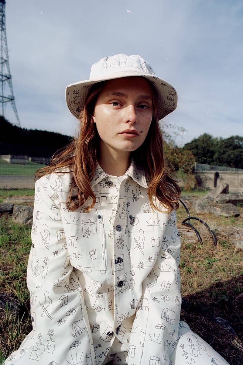 Heresy Spring Summer 2019 SS19 Collection Lookbook British Folklore Fashion Menswear Art Exhibitions Music Publication Alec McLeish T Shirts Long Sleeve Hoodie Sweatpants Workwear Shirt Trousers Clean Skating Stone Henge Cerne Abbas