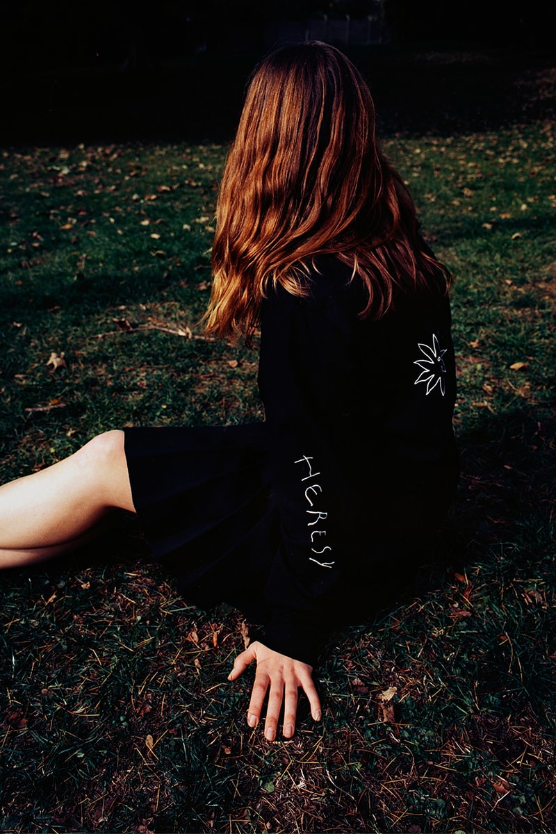 Heresy Spring Summer 2019 SS19 Collection Lookbook British Folklore Fashion Menswear Art Exhibitions Music Publication Alec McLeish T Shirts Long Sleeve Hoodie Sweatpants Workwear Shirt Trousers Clean Skating Stone Henge Cerne Abbas