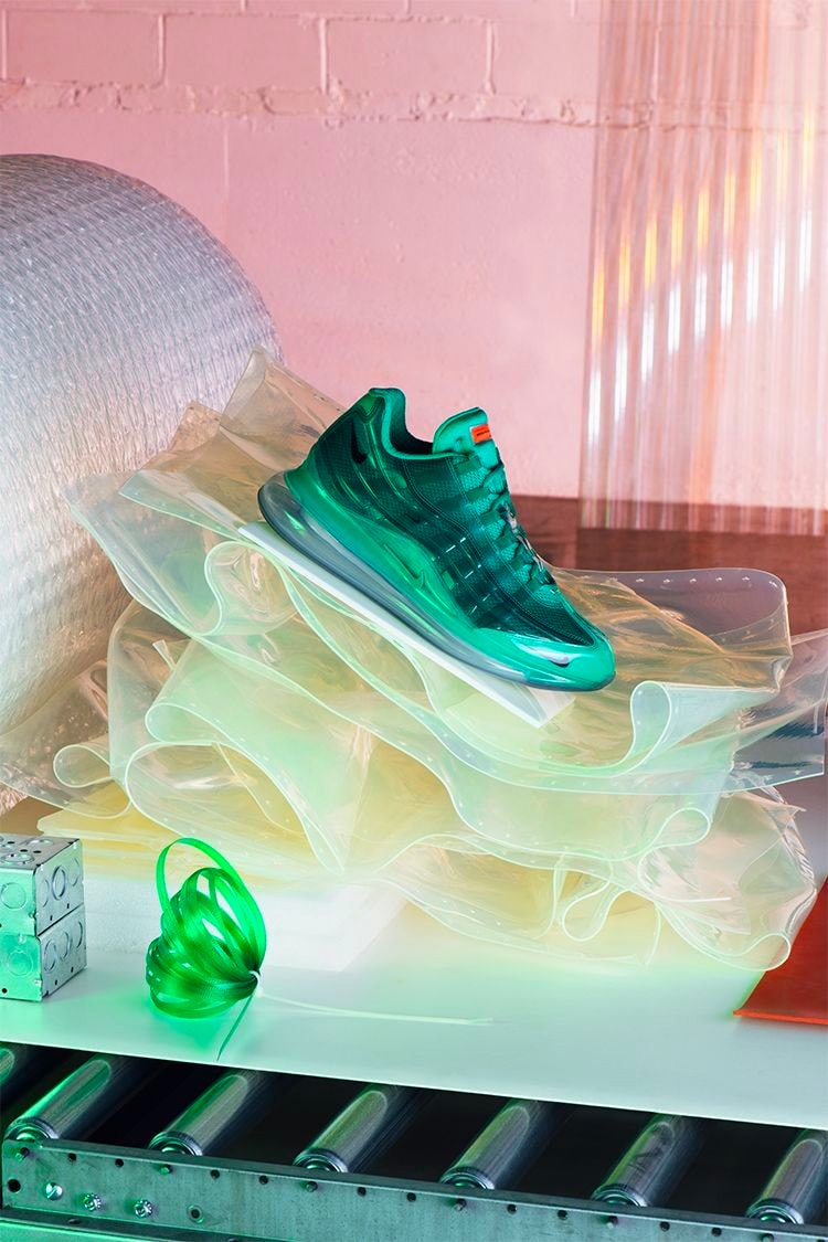Heron Preston Nike By You Air Max 720/95 Closer Look red black blue pink green