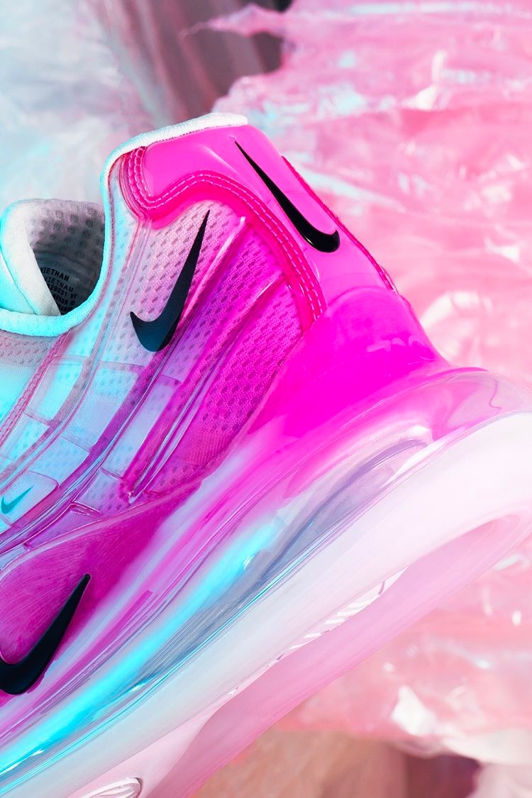 Heron Preston Nike By You Air Max 720/95 Closer Look red black blue pink green