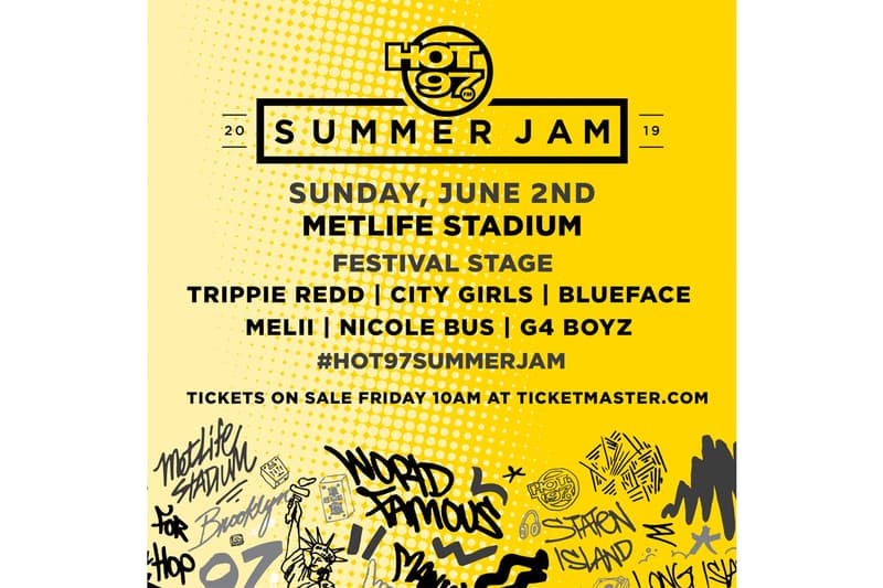 Hot 97 Lineup Announcement For Summer Jam 2019 hip-hop rap music cardi b migos meek mill tory lanez Melii Megan Thee Stallion Kash Doll City Girls Casanova Davido Rich the Kid A Boogie wit Da Hoodie BlueFace Trippie Redd Melii City Girls G4 Boyz and Friends Nicole Bus