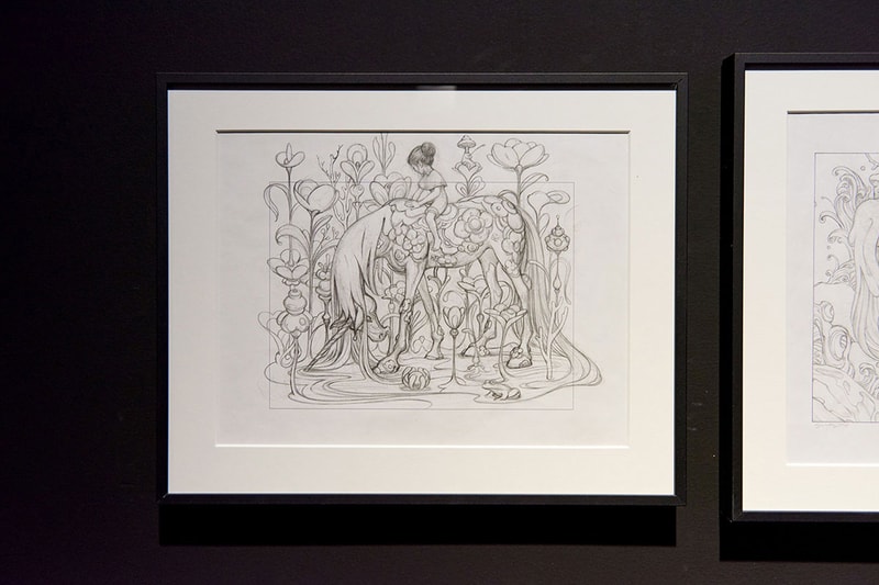 James Jean Eternal Journey Seoul  Art Exhibition art artworks paintings murals stained glass south korea Lotte museum 