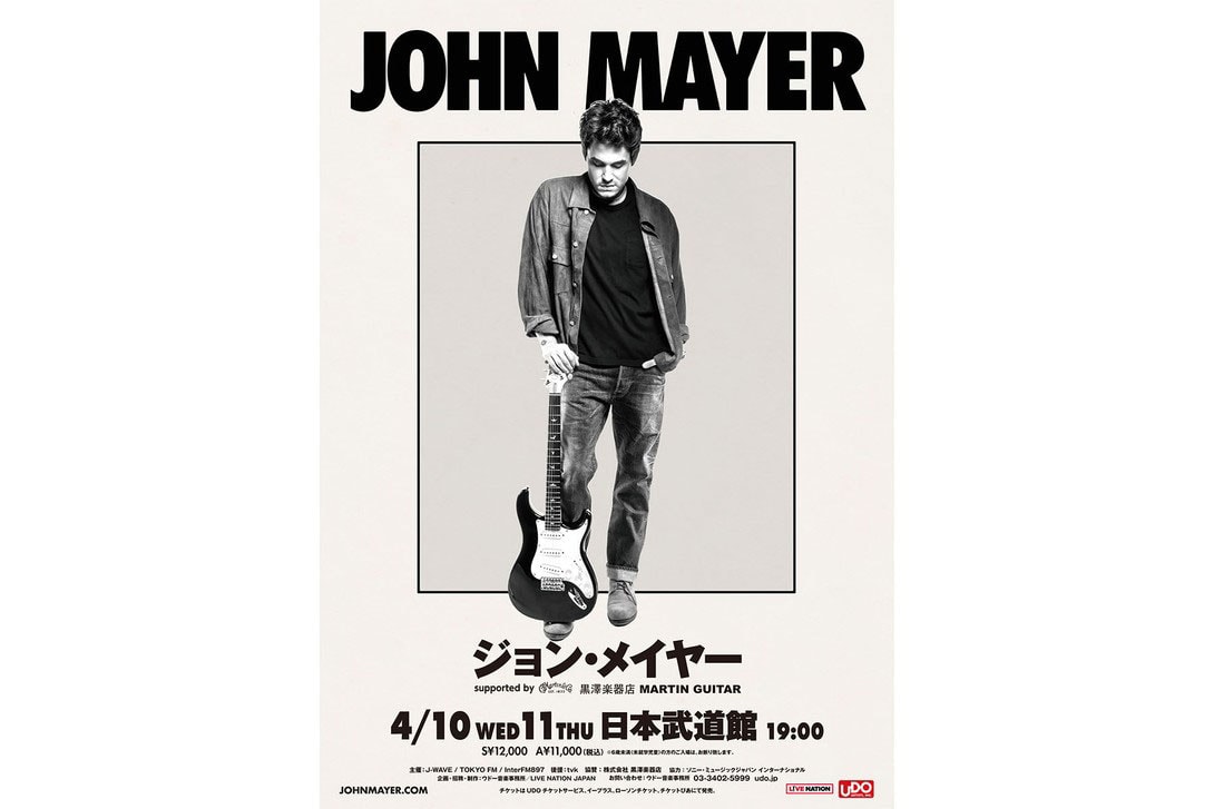 John Mayer x NEIGHBORHOOD 2019 Tour Merchandise Collaboration collection release party dj shinsuke takizawa hoodie tee shirt racing team japan april collection capsule