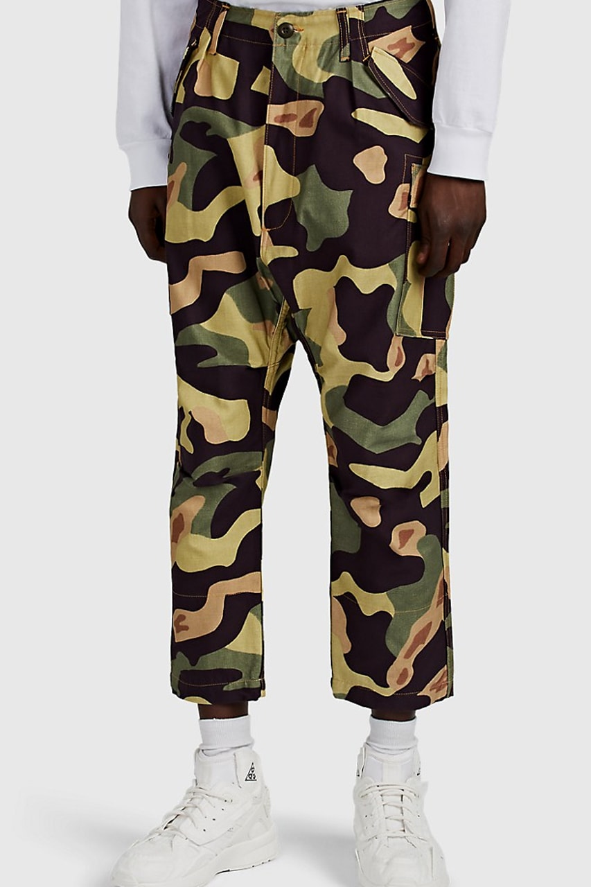 junya watanabe man camouflage pants spring summer 2019 ss19 panel drop crotch japan collection release date buy