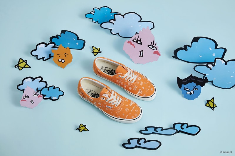 Kakao Friends Hyunye Vans Sneaker Collection KakaoTalk Social Media App footwear shoes old skool era slip on 2019 spring summer ss19 april release date info price when cost may 3 buy details orange purple light blue