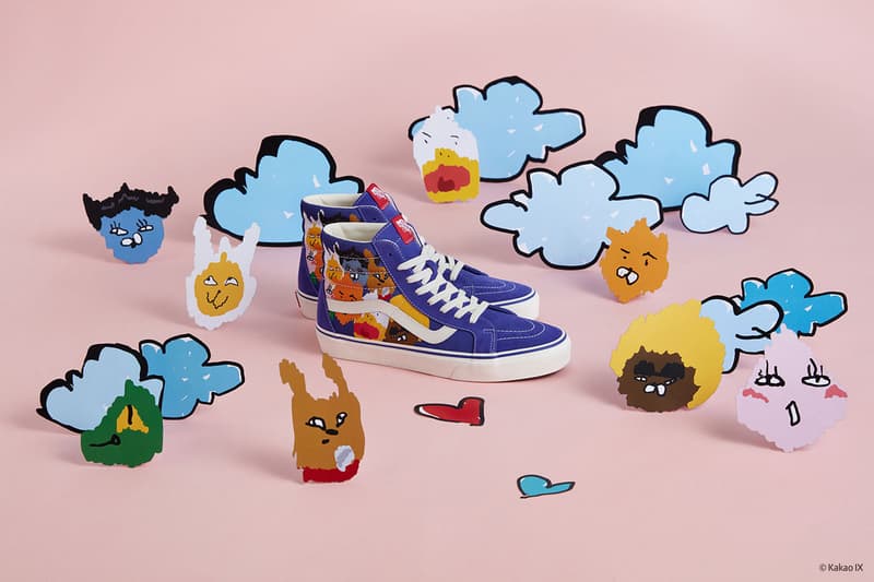 Kakao Friends Hyunye Vans Sneaker Collection KakaoTalk Social Media App footwear shoes old skool era slip on 2019 spring summer ss19 april release date info price when cost may 3 buy details orange purple light blue