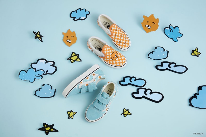 Kakao Friends Hyunye Vans Sneaker Collection KakaoTalk Social Media App footwear shoes old skool era slip on 2019 spring summer ss19 april release date info price when cost may 3 buy details orange purple light blue