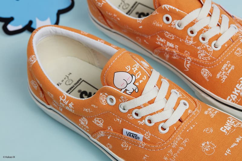 Kakao Friends Hyunye Vans Sneaker Collection KakaoTalk Social Media App footwear shoes old skool era slip on 2019 spring summer ss19 april release date info price when cost may 3 buy details orange purple light blue