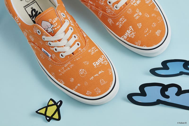 Kakao Friends Hyunye Vans Sneaker Collection KakaoTalk Social Media App footwear shoes old skool era slip on 2019 spring summer ss19 april release date info price when cost may 3 buy details orange purple light blue