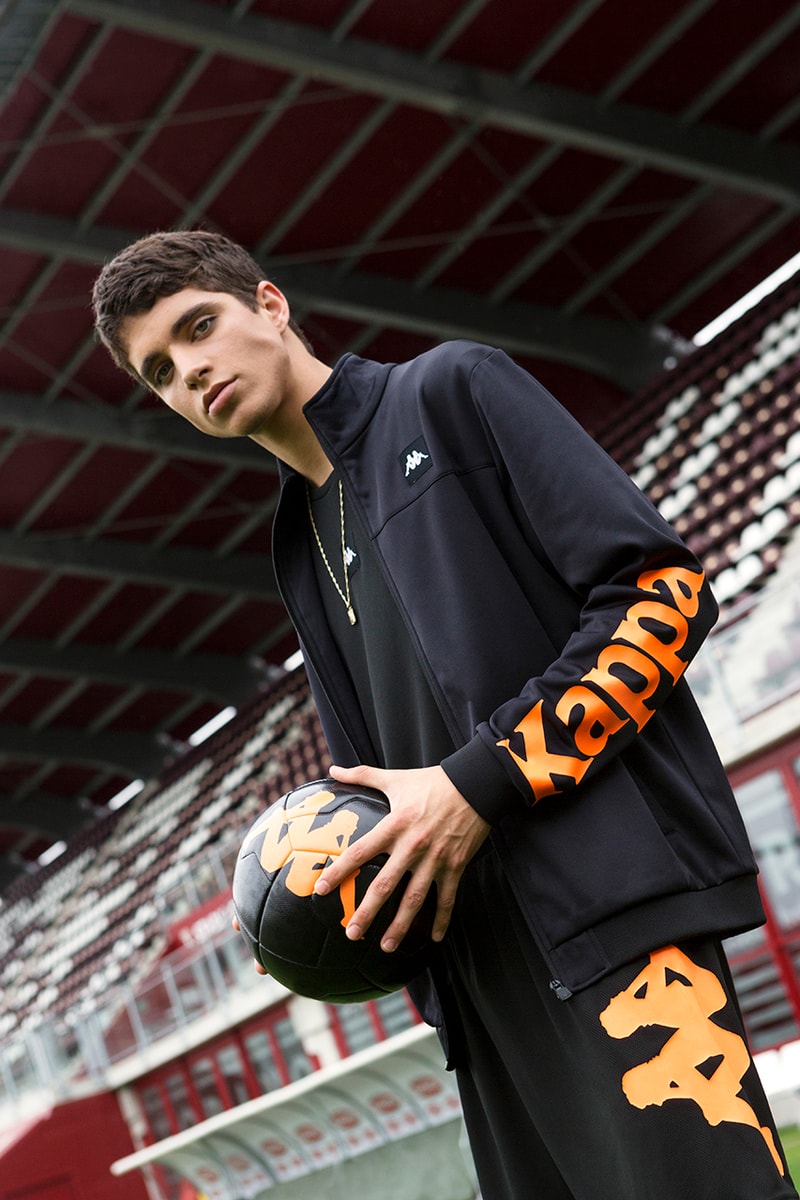 Kappa Launches Football-Infused Kalcio Collection lookbooks soccer black calcio italian 