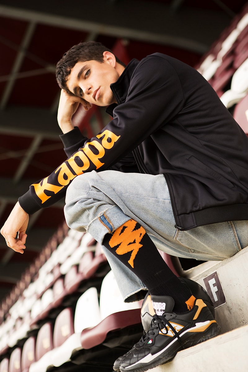 Kappa Launches Football-Infused Kalcio Collection lookbooks soccer black calcio italian 