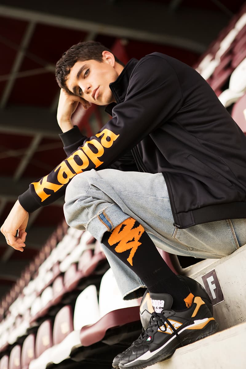 Kappa Launches Football-Infused Kalcio Collection lookbooks soccer black calcio italian