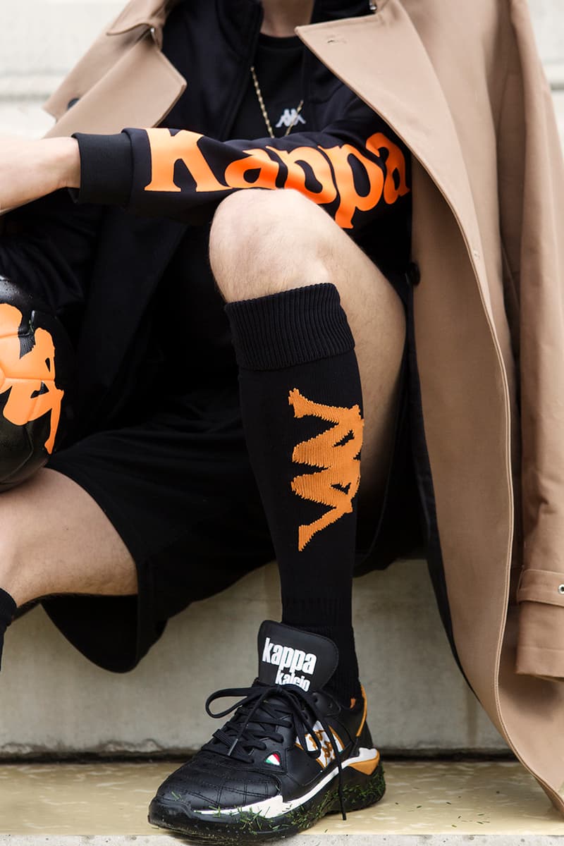 Kappa Launches Football-Infused Kalcio Collection lookbooks soccer black calcio italian