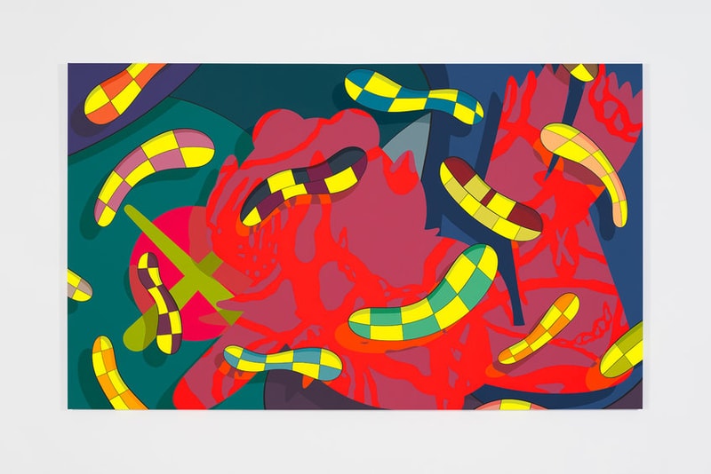 kaws alone again exhibition museum of contemporary art detroit mocad artworks paintings 