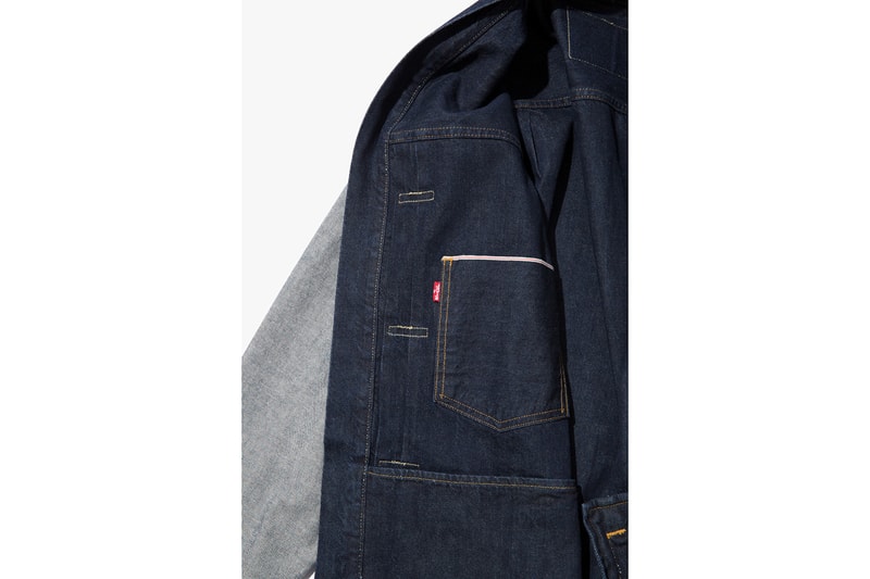 Levis x BEAMS Japan Inside Out Denim Collection Spring Summer 2019 SS19 Lookbook Kimono T-Shirt Western Shirt Trucker Jacket Selvedge 501 Graphic exclusive japan collaboration