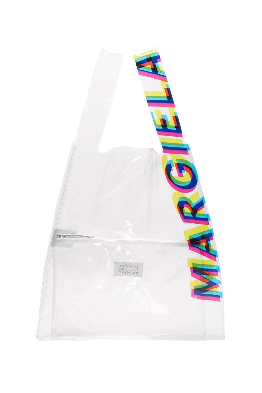 maison margiela transparent pvc shopping bag tote 