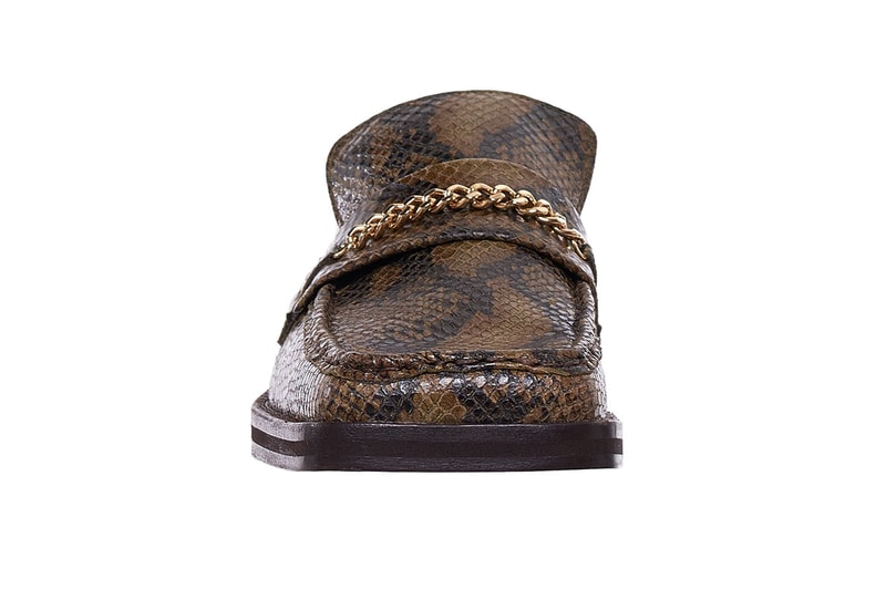 Martine Rose Drops Elevated Slip-On Loafers Python Leather Black Leather Square Toe Fashion Streetwear Shoes Footwear Luxury ss19 spring summer 2019
