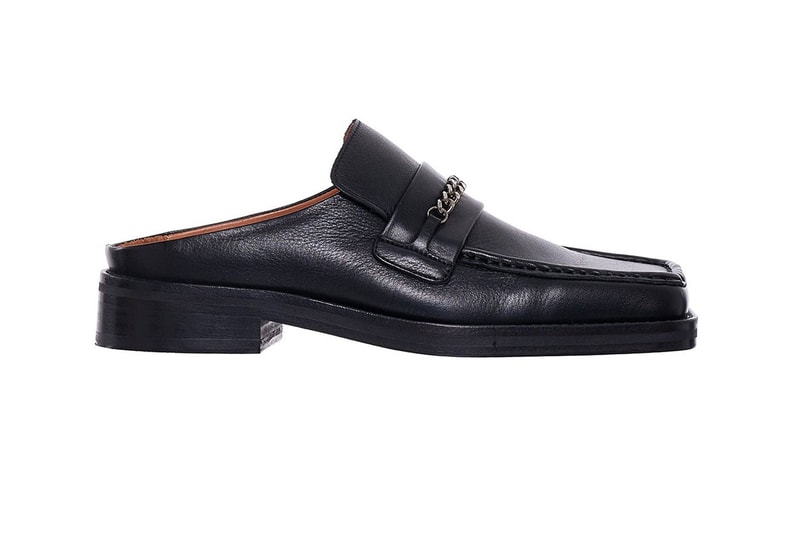 Martine Rose Drops Elevated Slip-On Loafers Python Leather Black Leather Square Toe Fashion Streetwear Shoes Footwear Luxury ss19 spring summer 2019