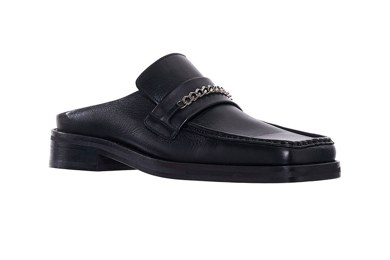 Martine Rose Drops Elevated Slip-On Loafers Python Leather Black Leather Square Toe Fashion Streetwear Shoes Footwear Luxury ss19 spring summer 2019