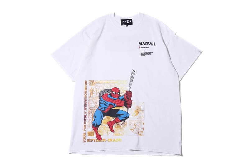 Marvel atmos Lab T-shirts Spring Summer 2019 SS19 Spider Man Captain America Iron Man Hulk Branded Box Logo Tee Collaboration Capsule Collection Japan Avengers Endgame