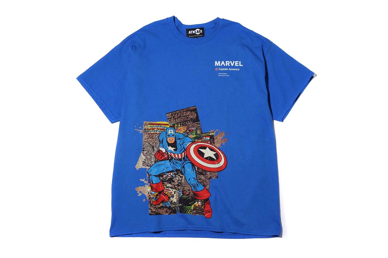 Marvel atmos Lab T-shirts Spring Summer 2019 SS19 Spider Man Captain America Iron Man Hulk Branded Box Logo Tee Collaboration Capsule Collection Japan Avengers Endgame