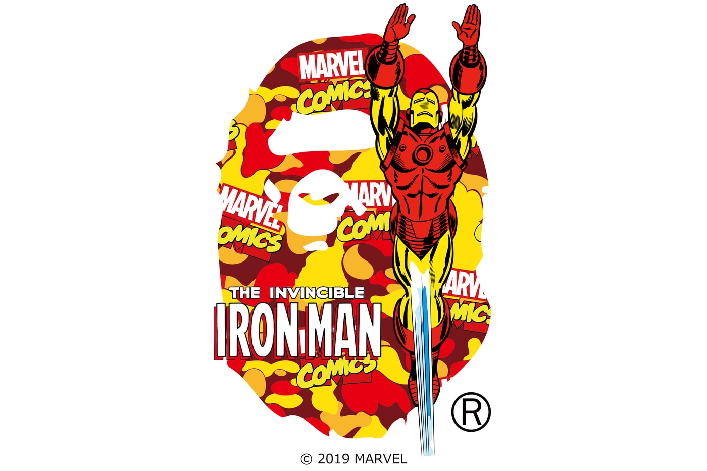 Marvel BAPE Collaboration Teaser Iron man Black Widow Captain America Hulk Rocket Racoon Thor