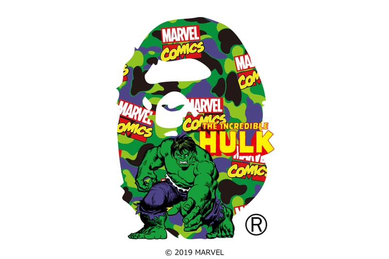 Marvel BAPE Collaboration Teaser Iron man Black Widow Captain America Hulk Rocket Racoon Thor