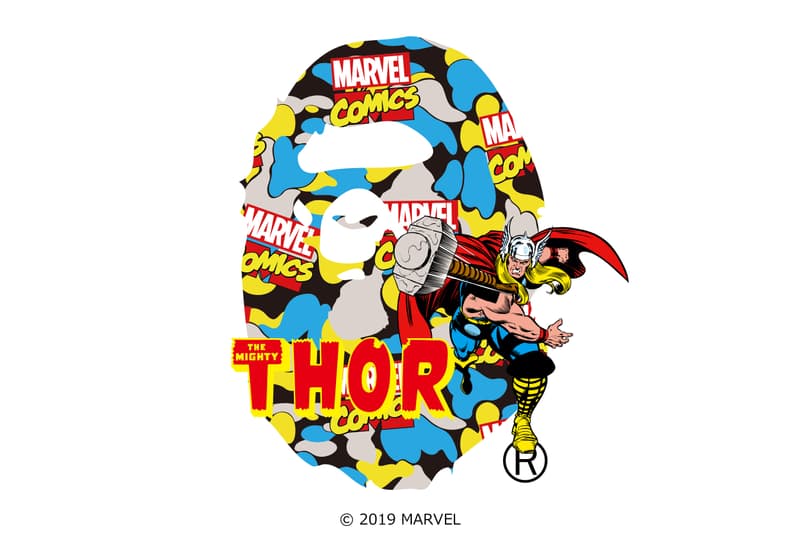 Marvel BAPE Collaboration Teaser Iron man Black Widow Captain America Hulk Rocket Racoon Thor