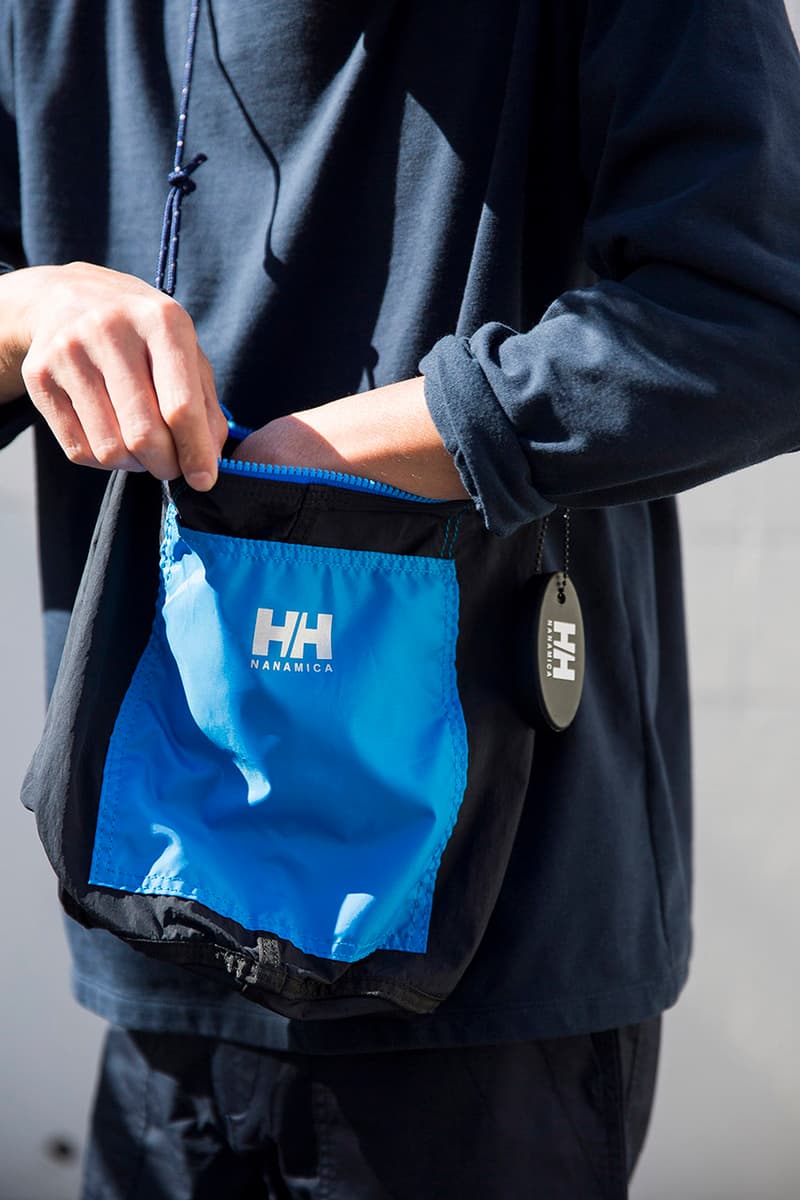 Nanamica Helly Hansen Collaboration Capsule Collection Spring Summer 2019 SS19 Shoulder Bags Military Nautical Theme Water Repellent Nylon Taffeta Bright Royal Blue Neon Yellow