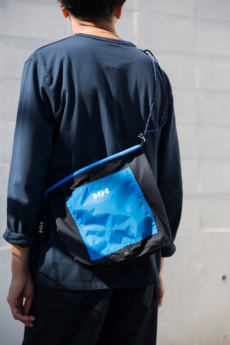 Nanamica Helly Hansen Collaboration Capsule Collection Spring Summer 2019 SS19 Shoulder Bags Military Nautical Theme Water Repellent Nylon Taffeta Bright Royal Blue Neon Yellow