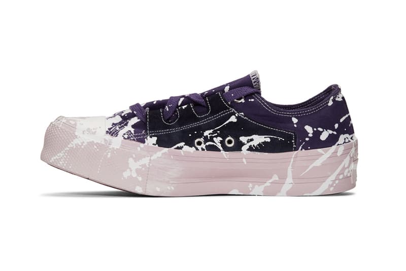 Needles Drop Jackson Pollock-Esque Ghillie Sneakers Paint Splatter Footwear Japanese Streetwear Fashion Luxury Menswear Americana Vintage Sneakers