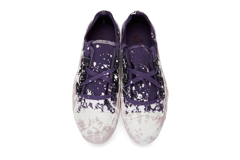 Needles Drop Jackson Pollock-Esque Ghillie Sneakers Paint Splatter Footwear Japanese Streetwear Fashion Luxury Menswear Americana Vintage Sneakers
